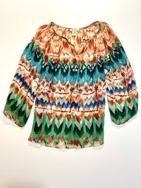 100% Silk Sundance Blouse Medium
